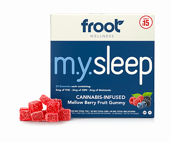 Photograph of product: $15 | My Sleep | 100mg | Froot