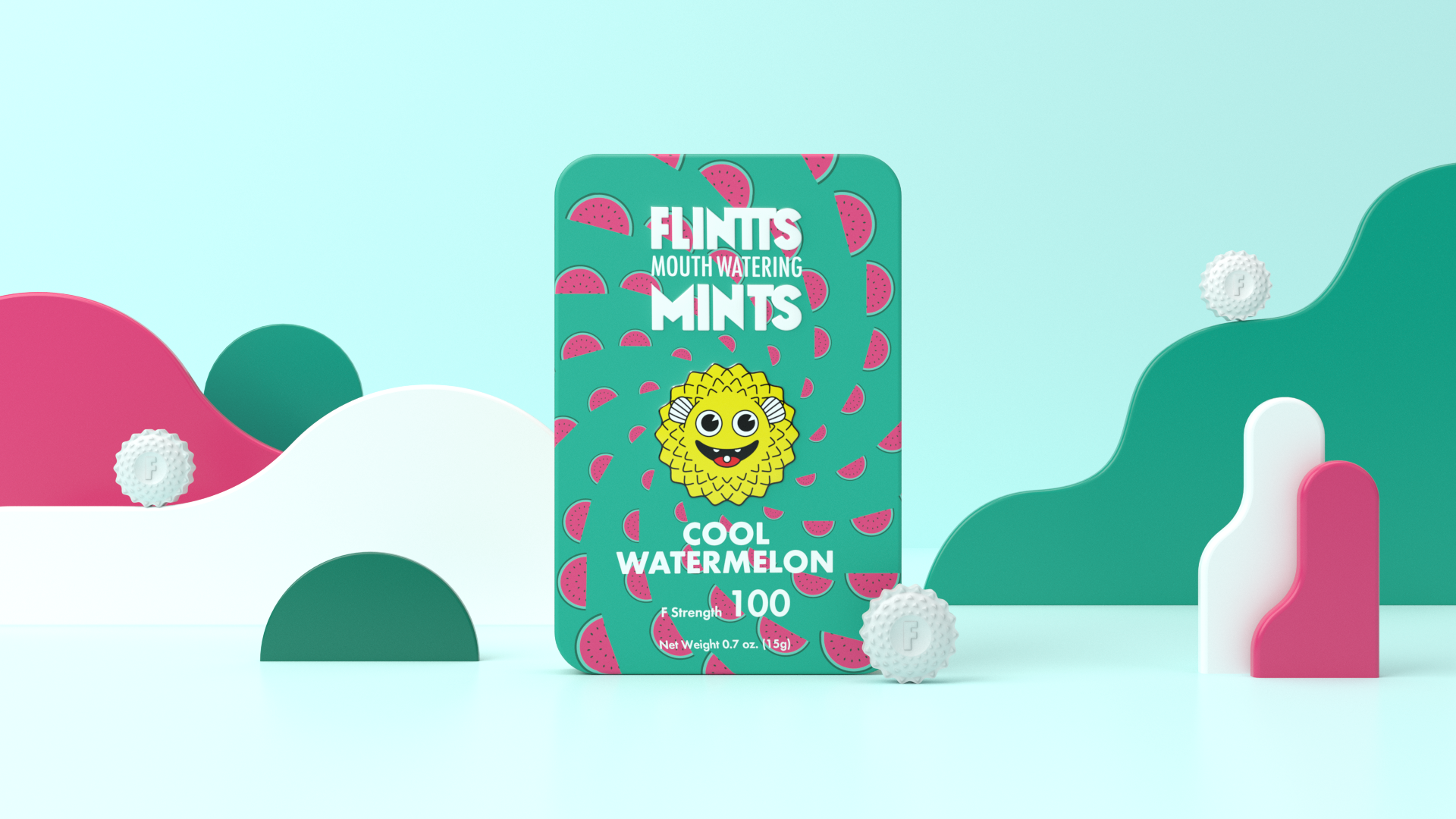 Photograph of product: Flintts Mints | Cool Watermelon | F Strength 100