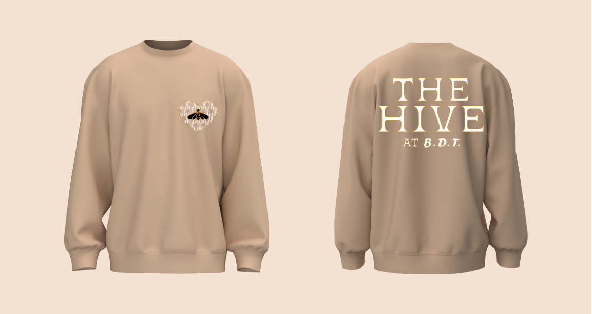 Photograph of product: The Hive Unisex Crewneck Sweatshirt | Sand