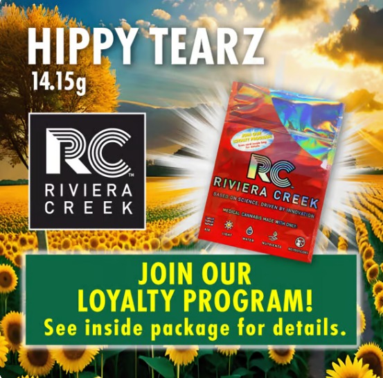 Photograph of product: Riviera Creek flower Hippy Tears 14.15g