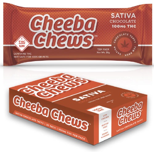 Photograph of product: Cheeba Chews - Oui'd Chocolate Taffy 100mg TH-oui