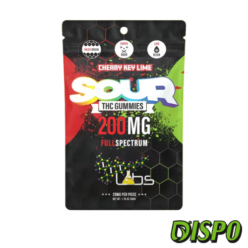 Photograph of product: Lit Labs - Cherry Key Lime Sour 200mg Gummies