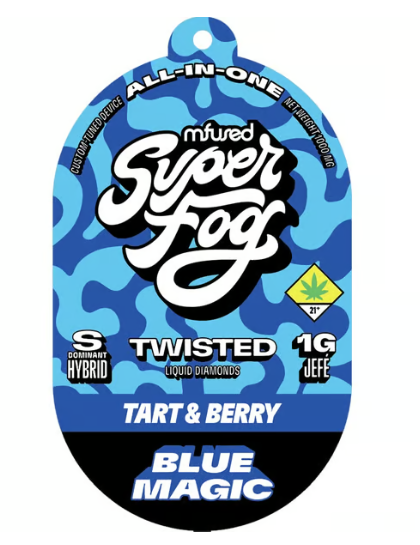 Photograph of product: Blue Magic Twisted Melted Diamonds Disposable Vape Mfused W2-147