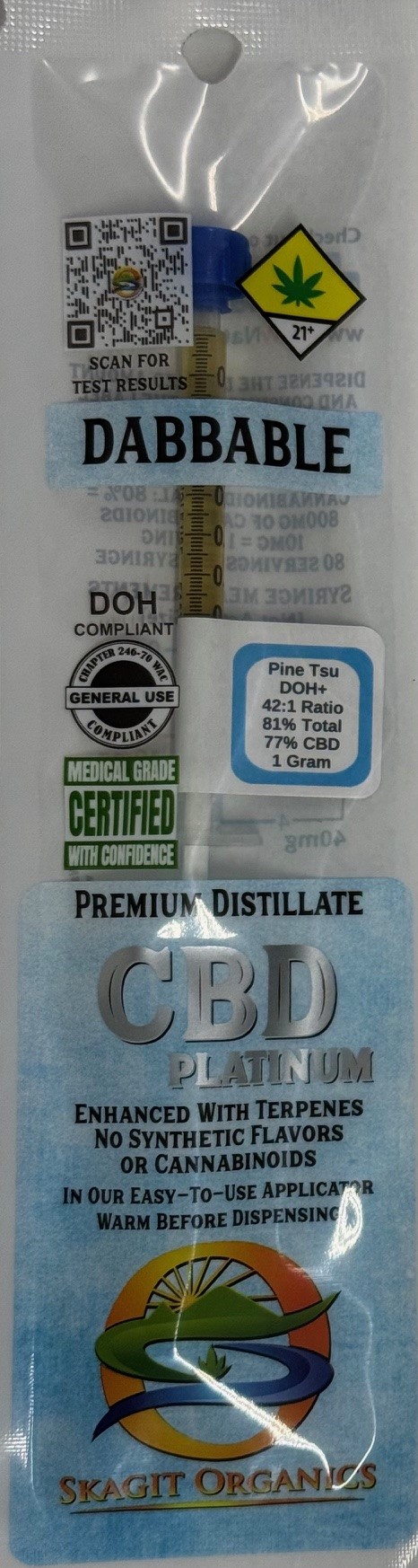 Photograph of product: Pine Tsunami 42:1 CBD Platinum RSO