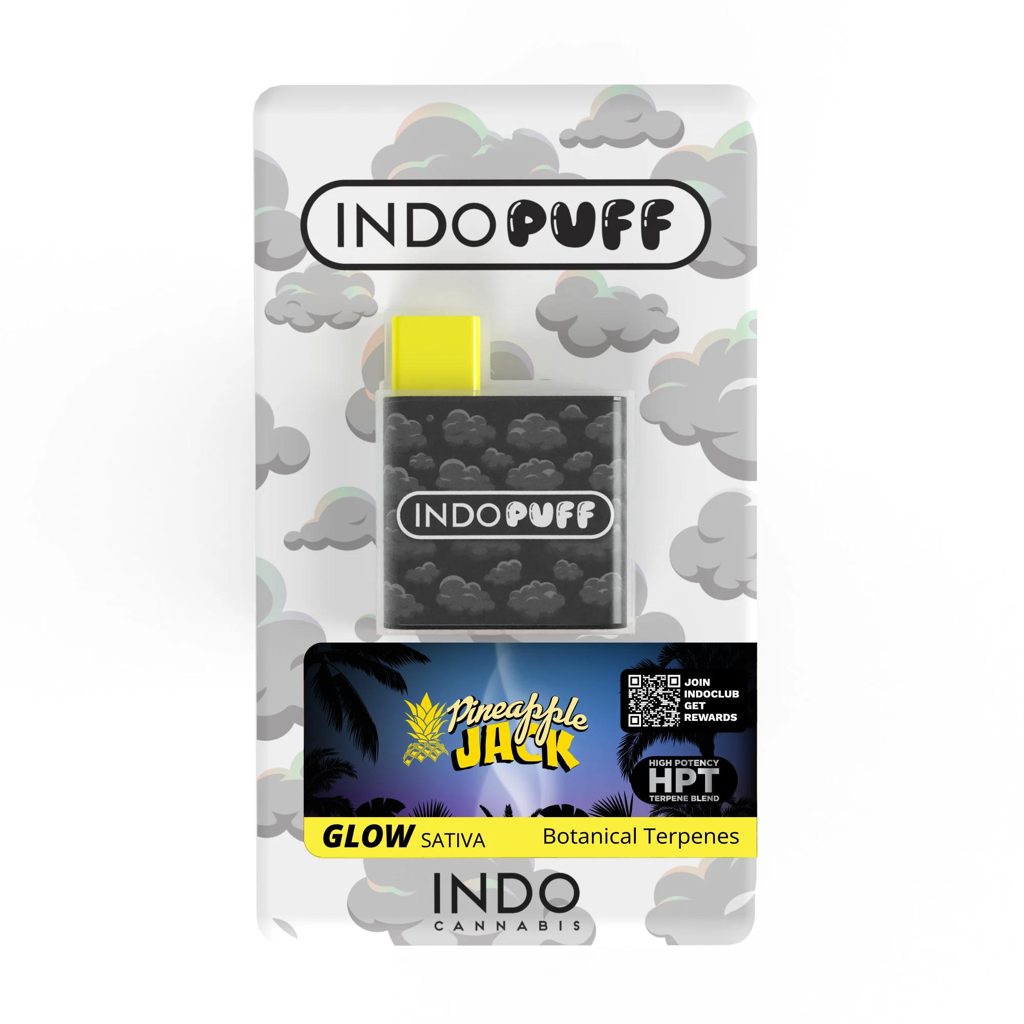 Photograph of product: (60555) INDOPUFF 900mg Pineapple Jack Disposable