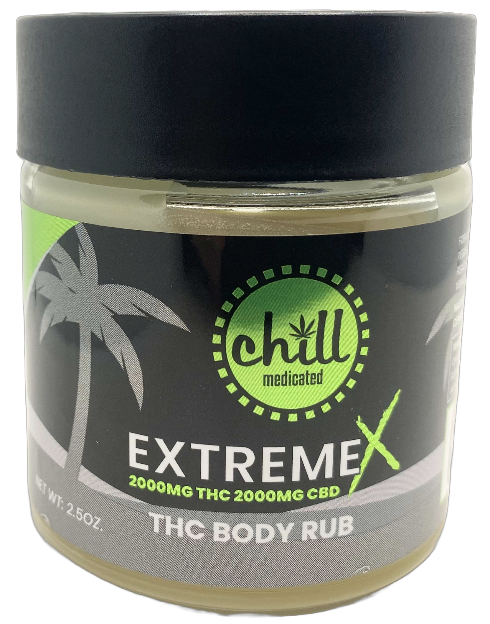 Photograph of product: Chill Medicated | Extreme X | Topical | 2000mg TH-oui/2000mg CBD