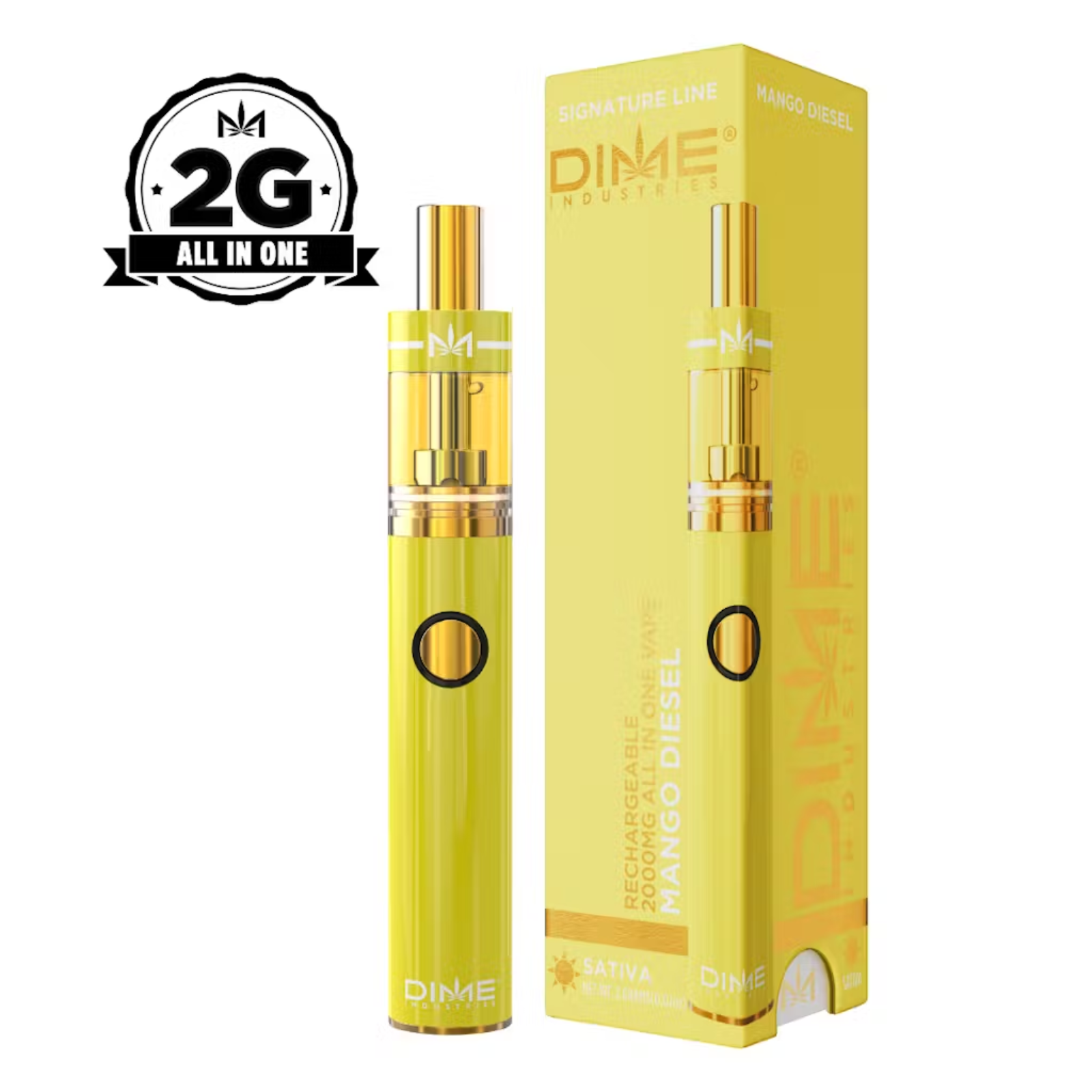 Photograph of product: 2000mg Disposable Vape | Mango Diesel | DIME