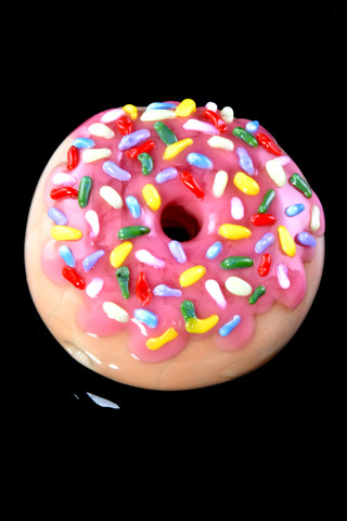 Photograph of product: Smoking Accessories - Pink Sprinkle Donut Dry Pipe - P2891