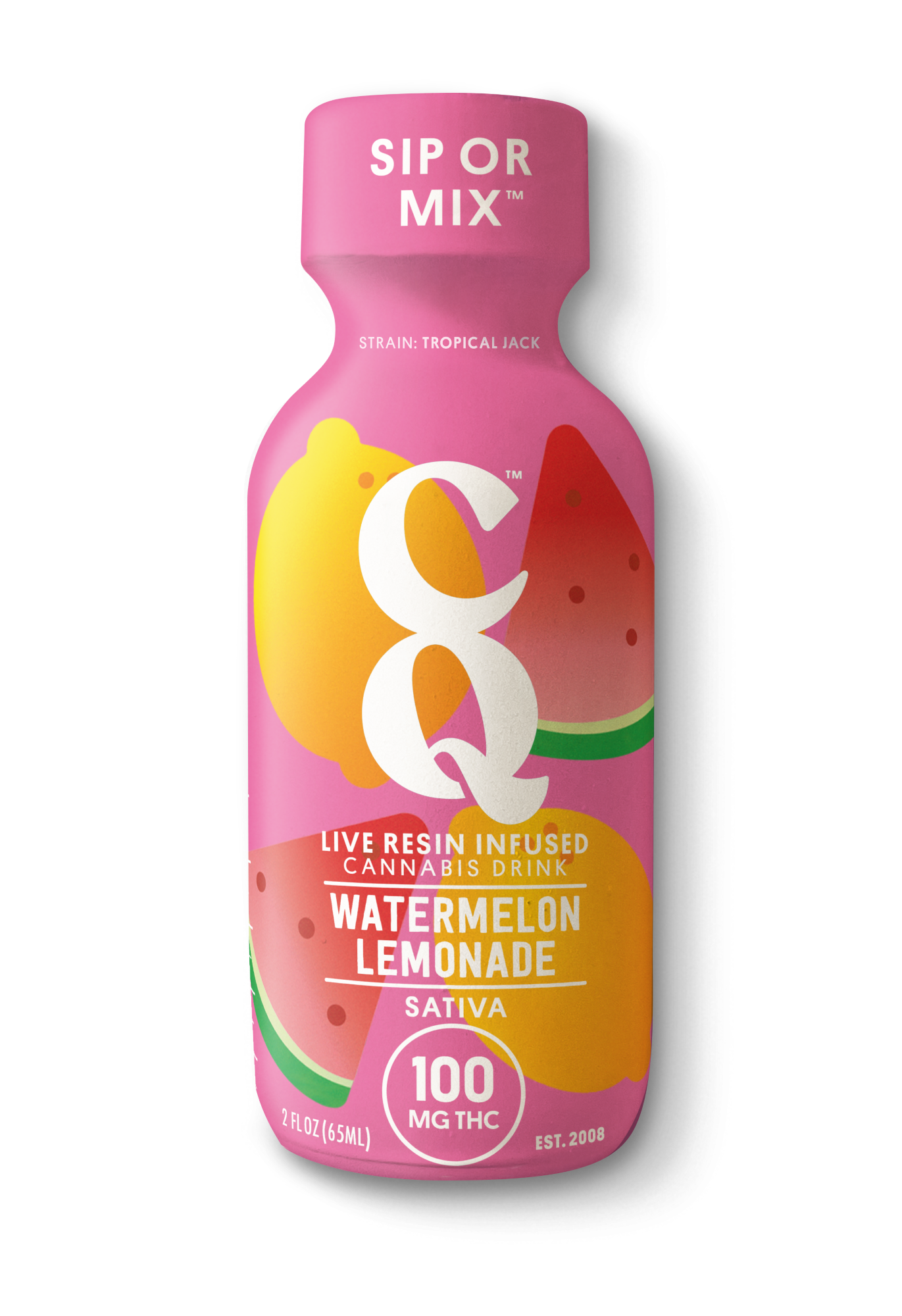 Photograph of product: CQ Drink Live Resin 100mg: Watermelon Lemonade Shot 2.2oz