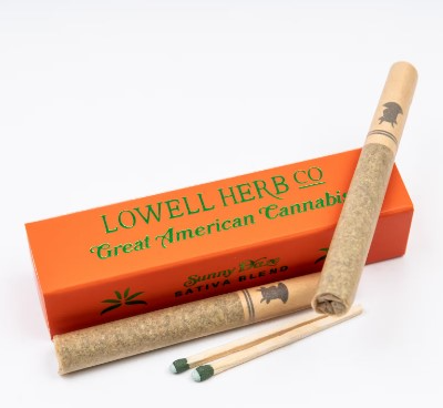 Photograph of product: Lowell - Preroll 2pk - Sunny Daze Blend  (S) (1.16g)