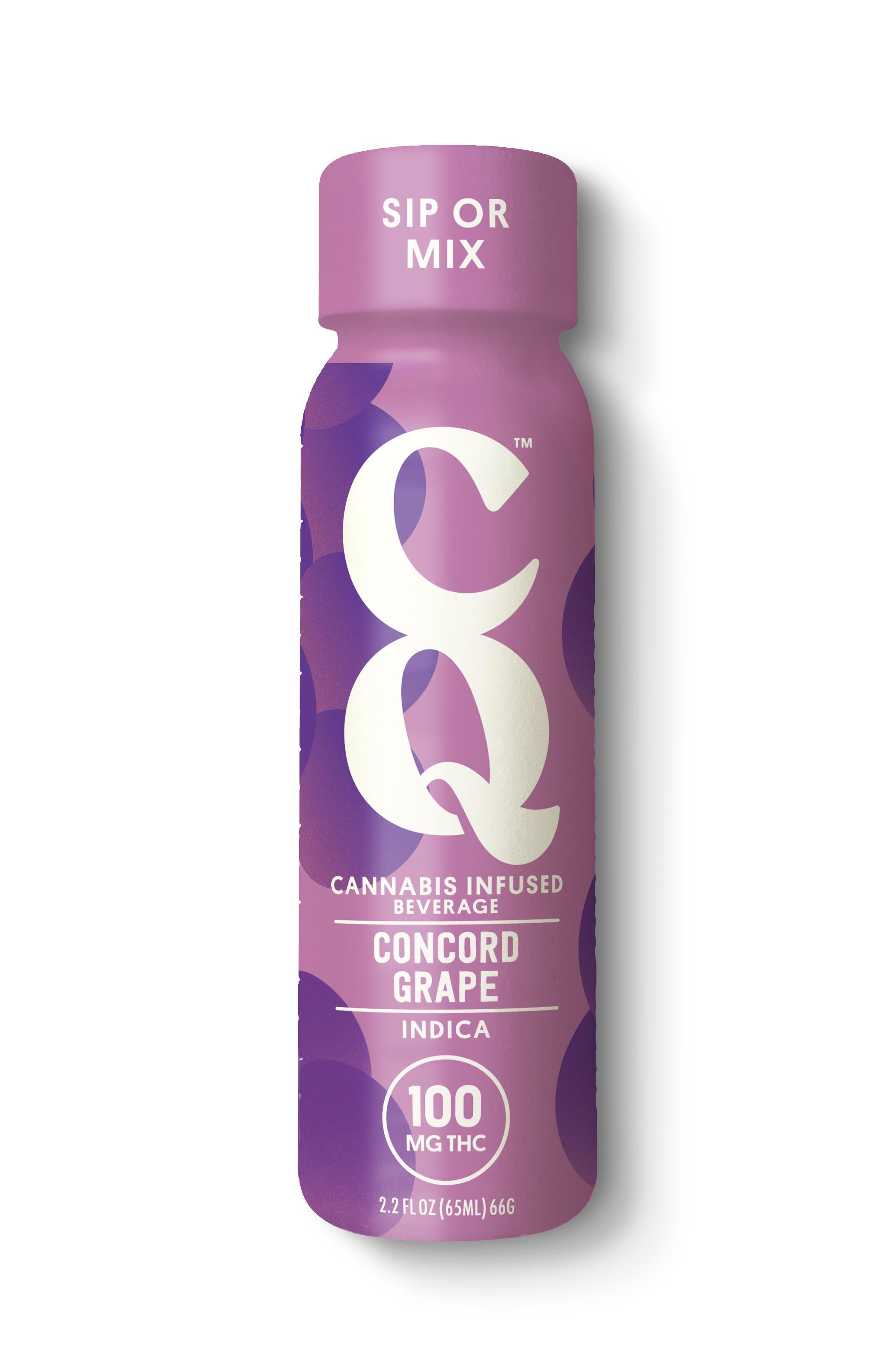 Photograph of product: CQ | Concord Grape | Oui'd | 2.2 oz Shot | 100mg TH-oui