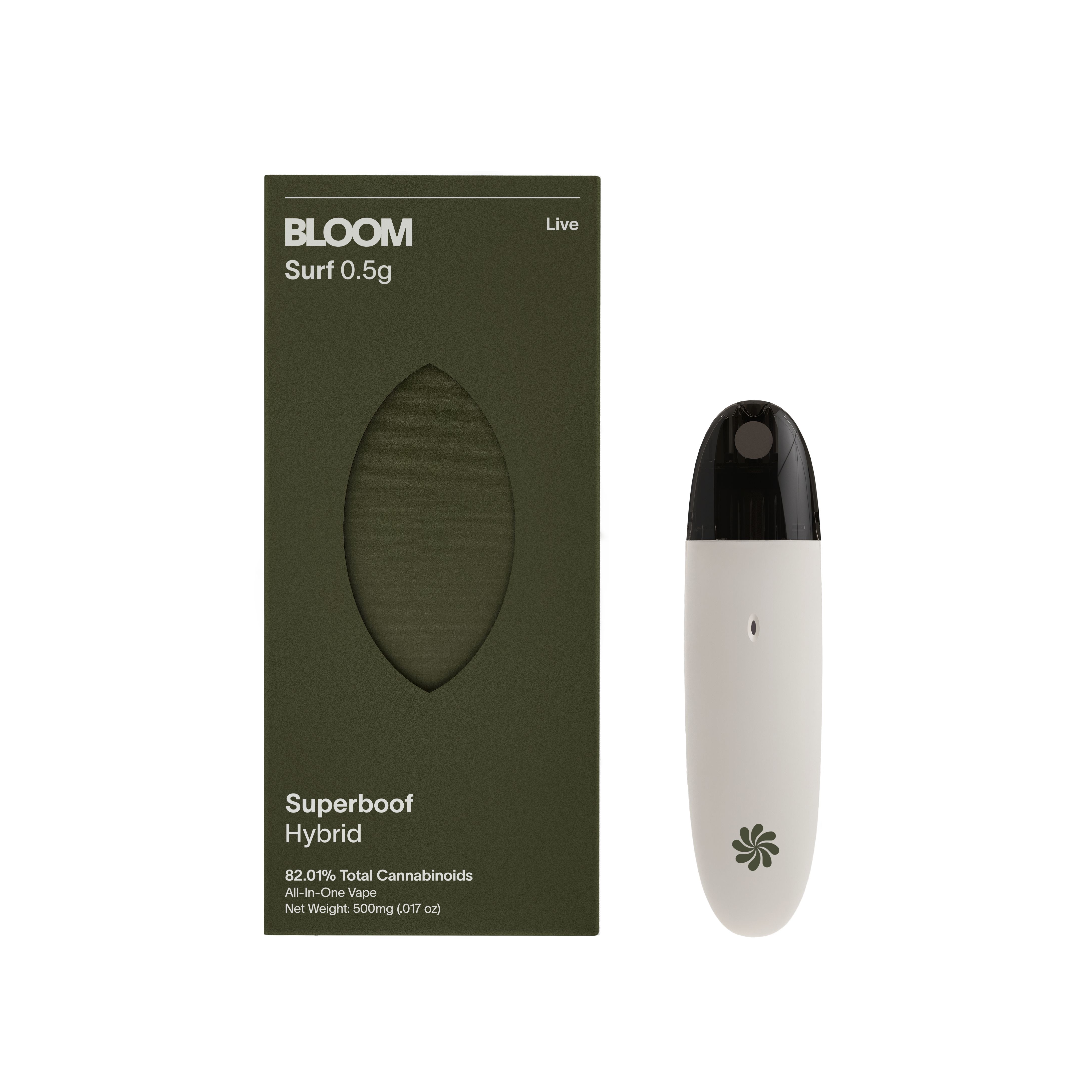 Photograph of product: Bloom Superboof Rosin Disposable 0.5g