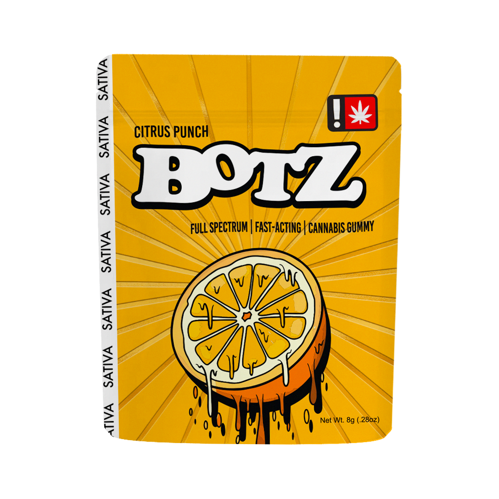Photograph of product: Gummy - Botz 1pc - Citrus Punch - GREEN LEAF SPECIAL
