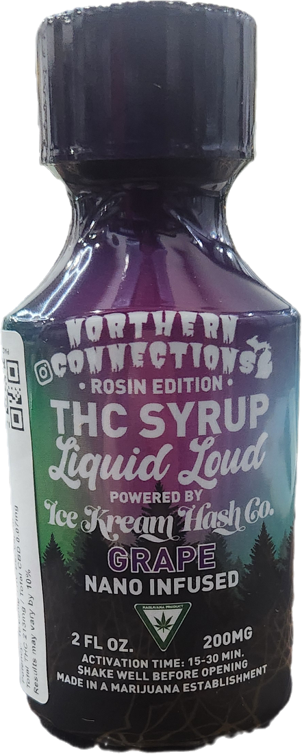 Photograph of product: Grape | 200 MG Rosin Infused Liquid Syrup | Liquid Loud Northern Co.