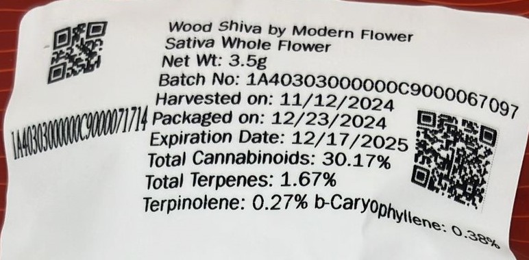 Photograph of Product: Modern Wood Shiva 3.5g