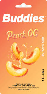Photograph of product: *Cartridge - TF - Buddies 1g Flavored - GLS - Peach OG
