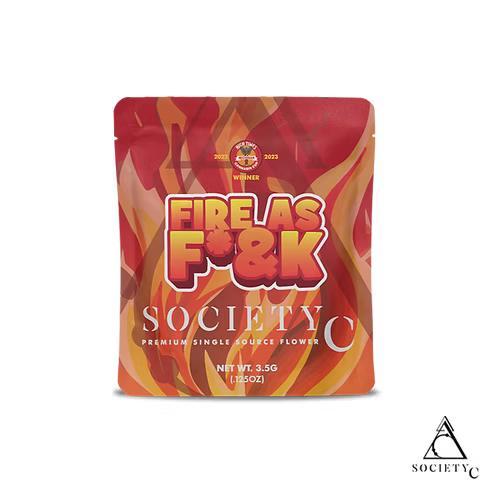 Photograph of product: Fire as Fuck - 8th - Society C - 25.22% - 3.5g