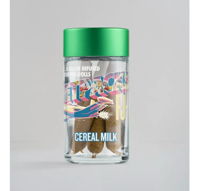 Photograph of product: Jetpacks | Cereal Milk | Live Resin Infused | 5pk | 3g