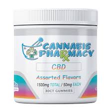 Photograph of product: Oui'd Pharmacy | CBD Gummies Assorted Flavors | 1500mg - 30ct