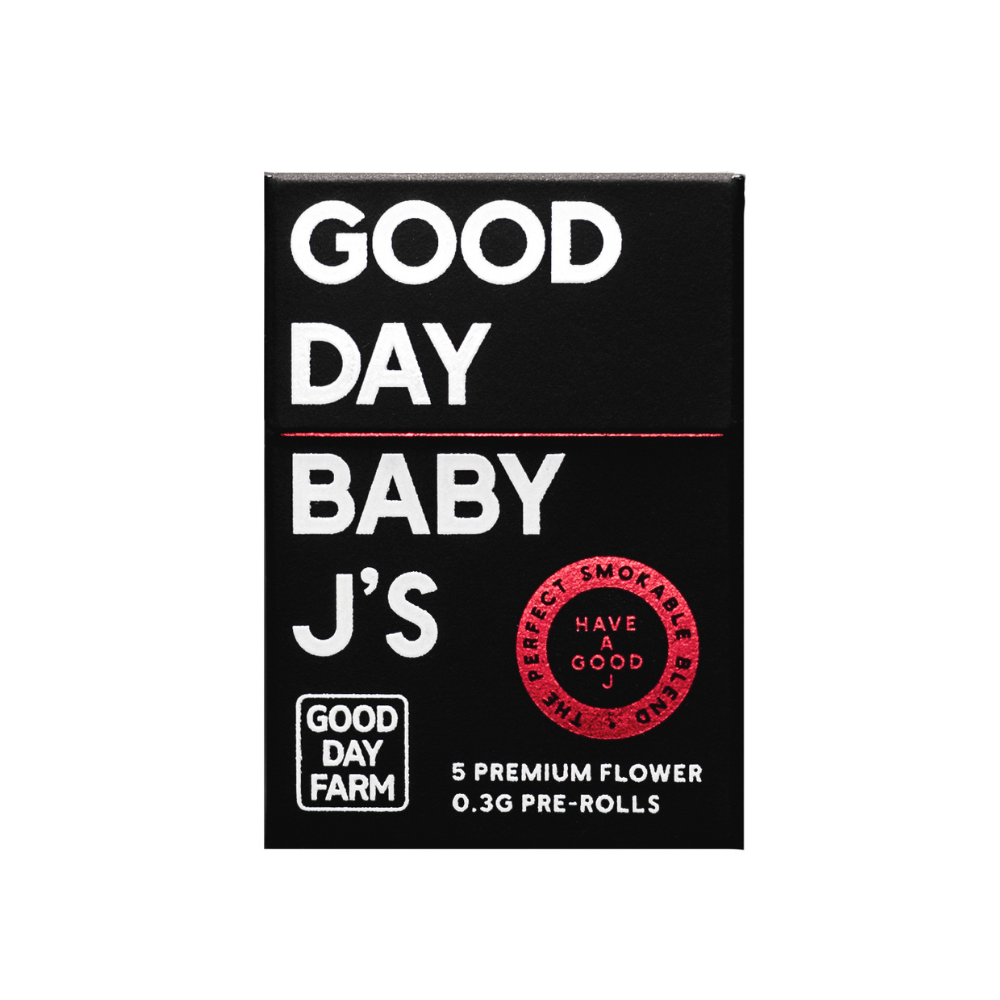 Photograph of product: GDF: Pre-Roll Pack | Oooze | Good Day Baby J's | 0.3g ea | 5pk