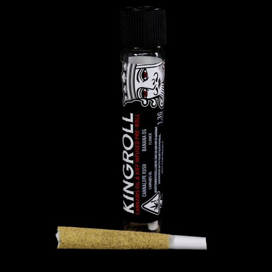Photograph of product: D. Kingroll 1.3g Infused Pre Roll - Lava Cake x Apple Fritter (H) - 
