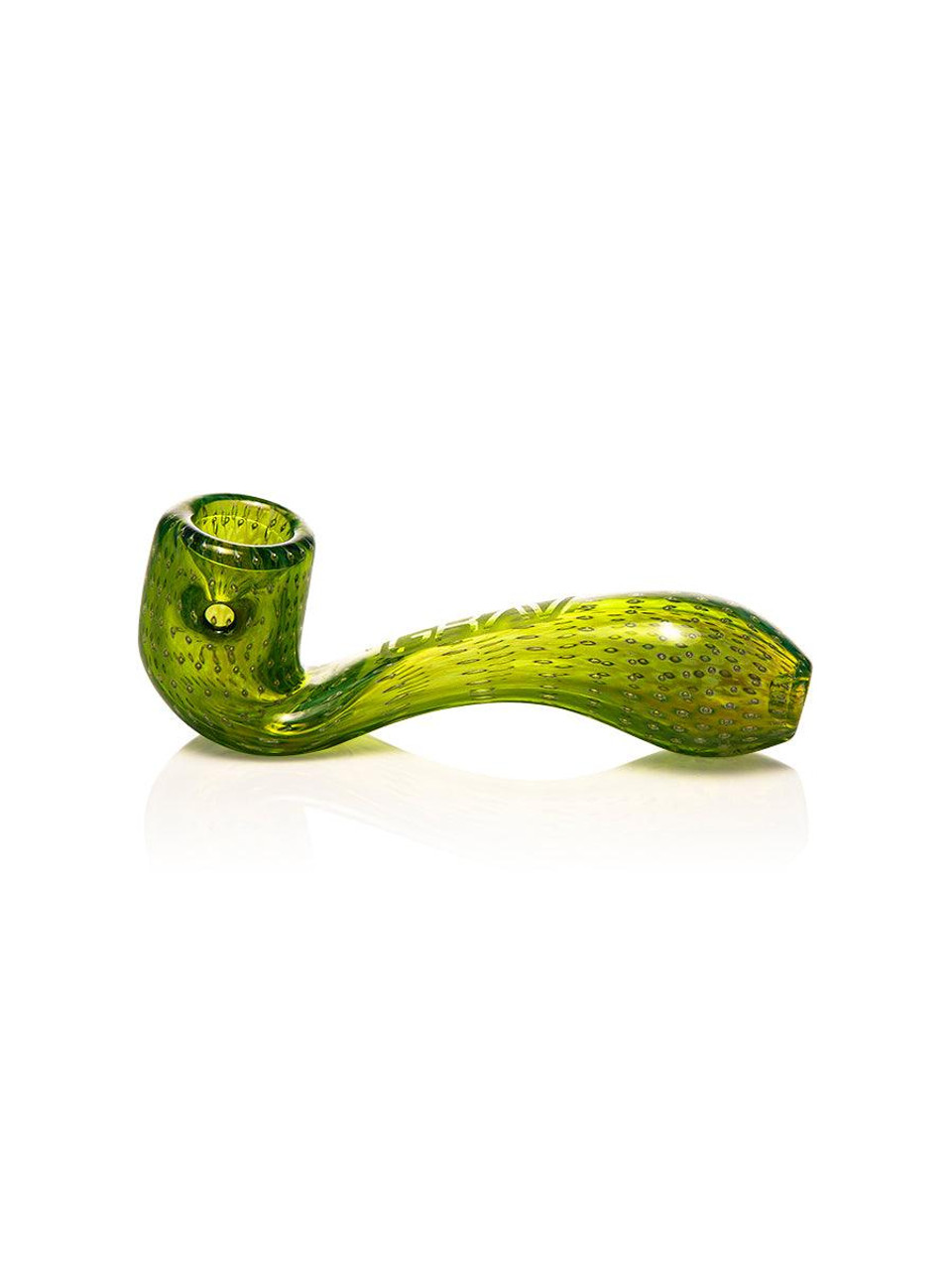 Photograph of product: GRAV MINI SHERLOCK GREEN GLASS PIPE