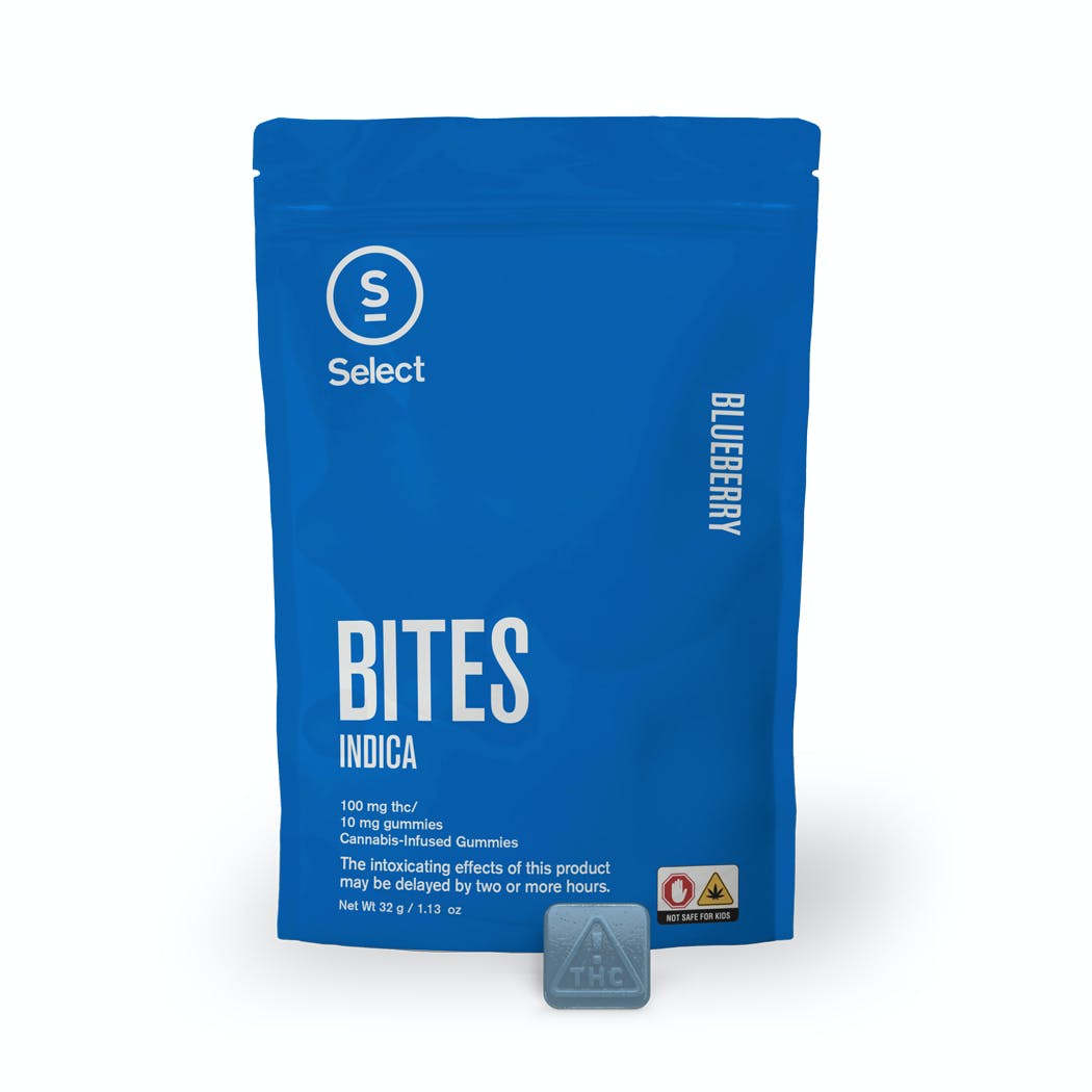 Photograph of product: Blueberry Bites 10pk/100mg (10mg TH-oui each)