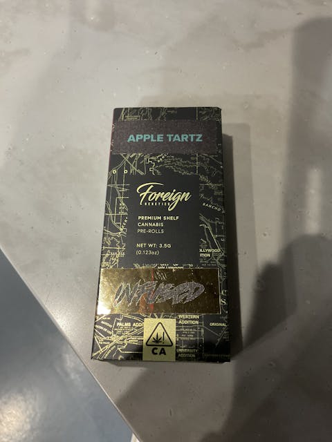 Photograph of product: APPLE TARTZ 5 PACK INFUSED PREROLL - 