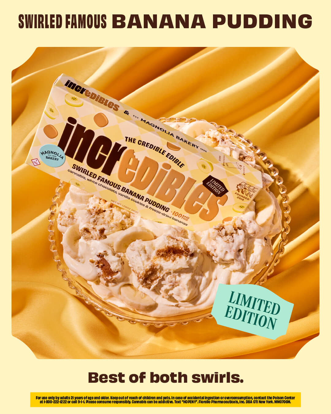 Photograph of product: INCREDIBLES | CHOCOLATE BAR | BANANA PUDDING | 100MG