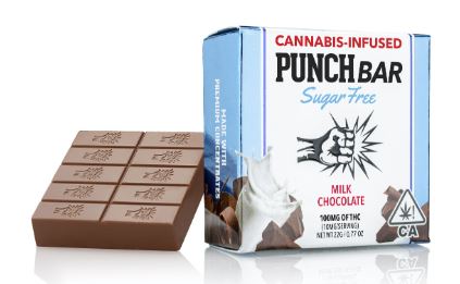 Photograph of product: SOLVENTLESS SUGAR FREE - MILK CHOCOLATE 100MG - PUNCH EDIBLES & EXTRACTS