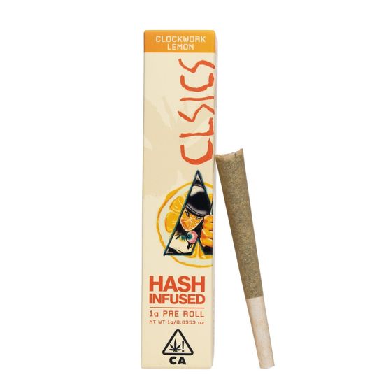 Photograph of product: CLSICS au chocolat Infused Pre-roll Clockwork Lemon 1g - 