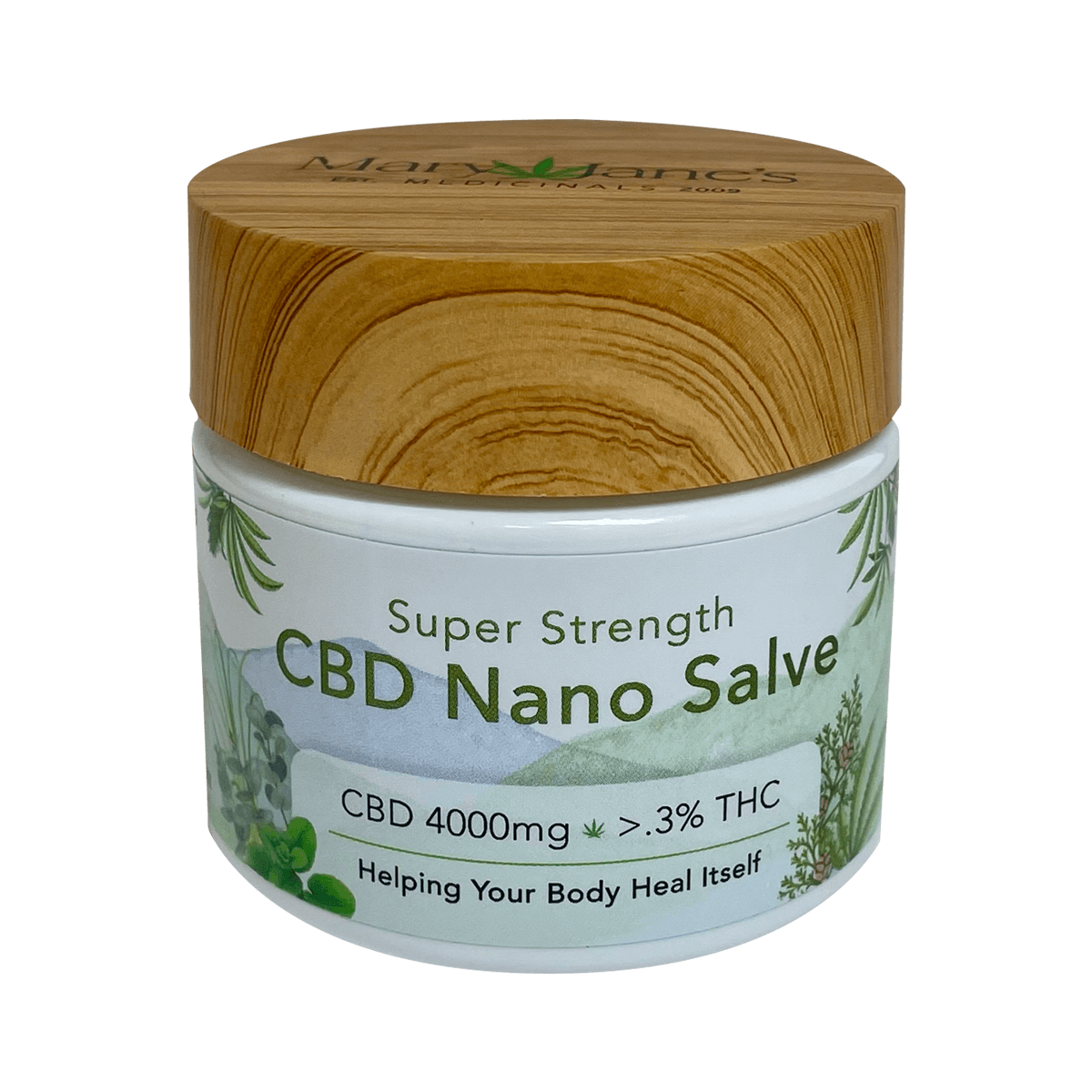 Photograph of product: Mary Jane's Medicinals - Super Strength CBD Nano Salve (4000mg CBD : 0.3mg TH-oui)