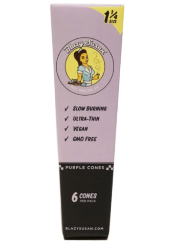 Photograph of product: LuvBuds/Blazy Susan - Purple Cones - 1 1/4 - 6pk