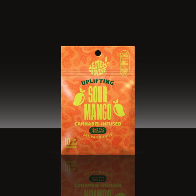 Photograph of product: Sour Mango Gummies 100mg - 