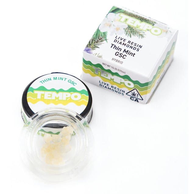 Photograph of product: Thin Mint GSC Live Resin Diamonds 1G - 