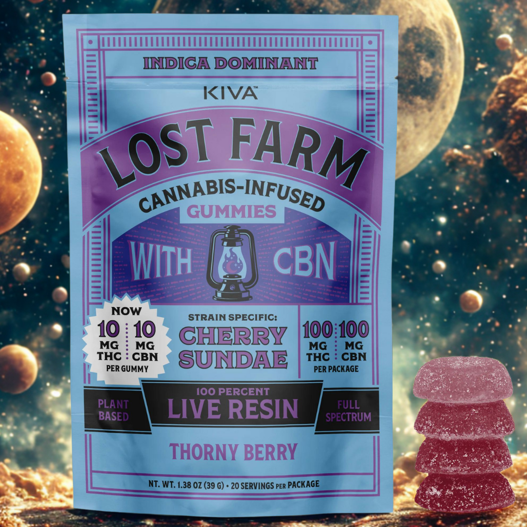 Photograph of product: Thorny Berry x Cherry Sundae | 1:1 THC : CBN | Live Resin | 10pk/20serv