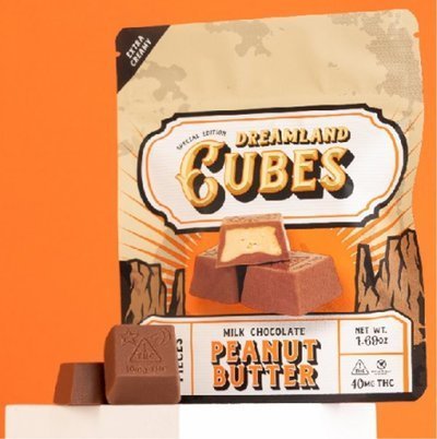 Photograph of product: Peanut Butter Chocolate Bar 40mg (4-Pack | 10mg Each)