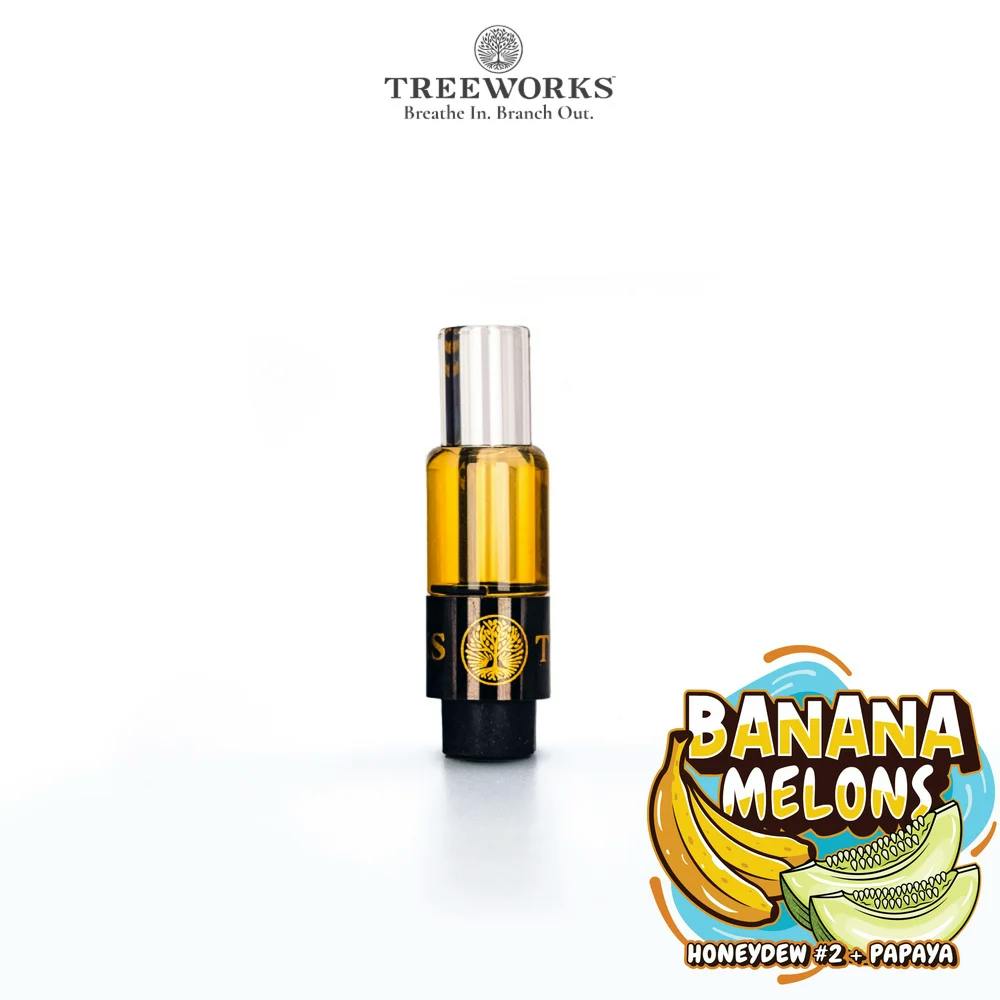 Photograph of product: Banana Melons Live Rosin Vape Cartridge | 0.5g