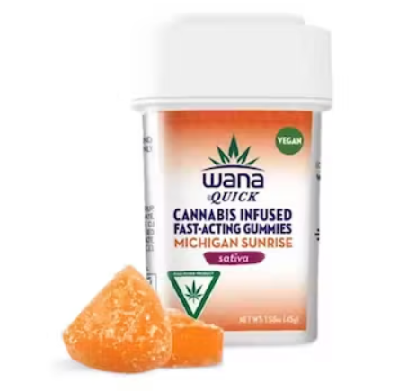 Photograph of product: Wana Quick | Vegan Oui'd Gummy | Michigan Sunrise | 200mg