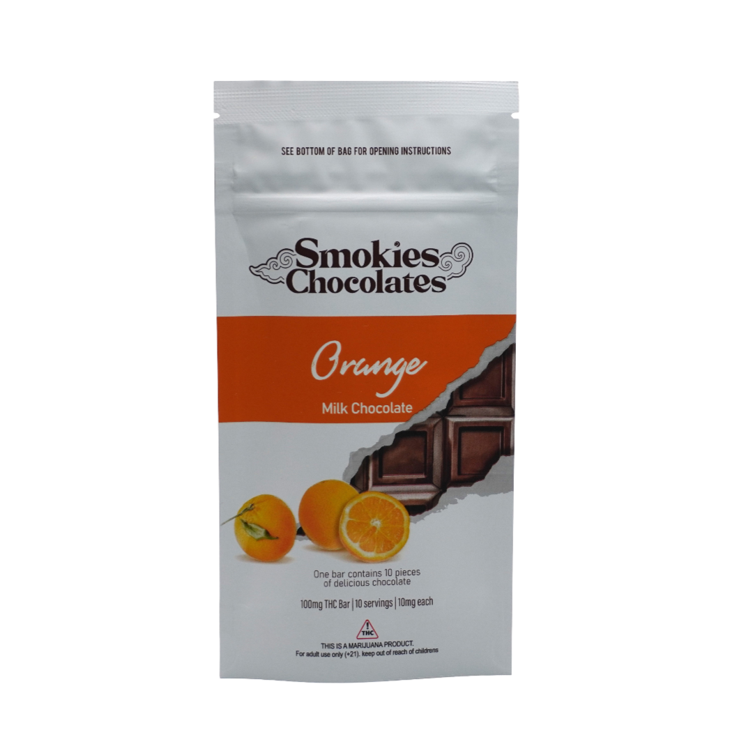 Photograph of product: Smokies Chocolate | Orange, Milk  | 100mg [#205]