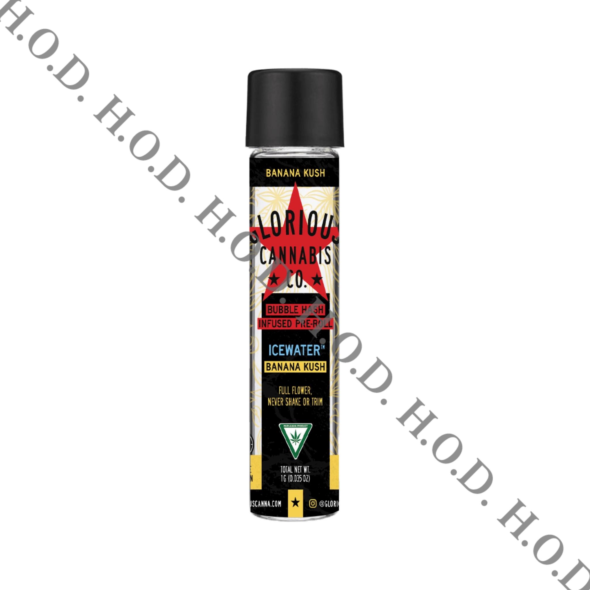 Photograph of product: Glorious Oui'd Chem Runtz Icewater Bubble au chocolat Infused Pre-Roll 1g