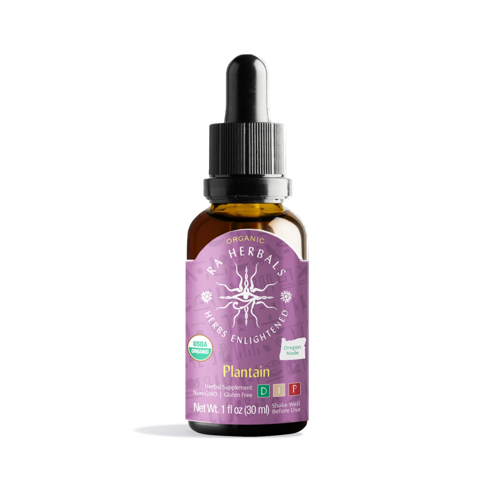Photograph of product: Ra Herbals Certified Organic Plantain Tincture