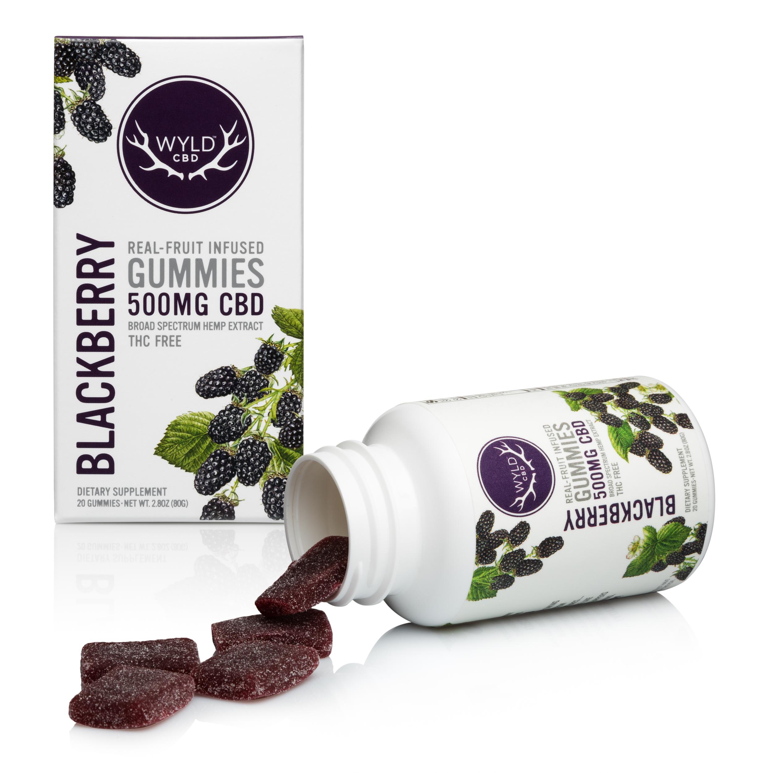 Photograph of product: WYLD - Blackberry Hemp CBD Gummies