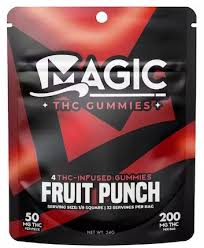 Photograph of product: Fruit Punch Gummies 200mg (4pk) (S)