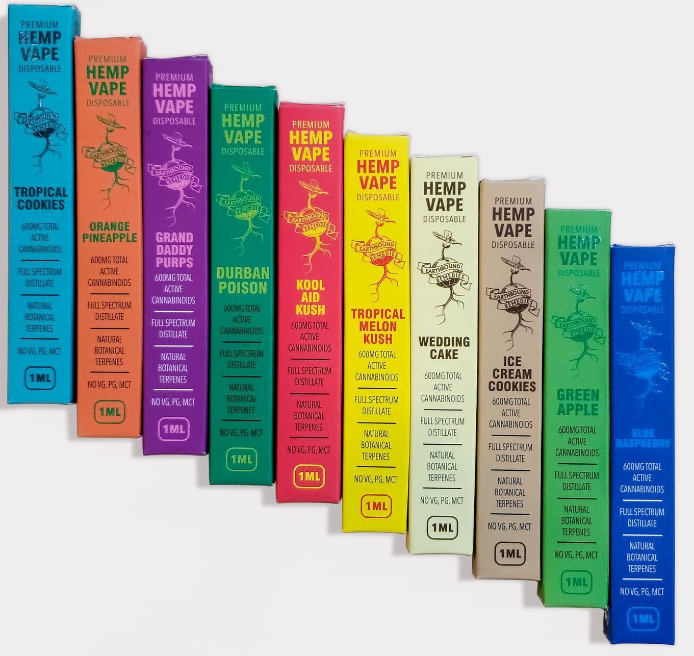 Photograph of product: Earthbound: Orange Pineapple 1ML CBD Disposable