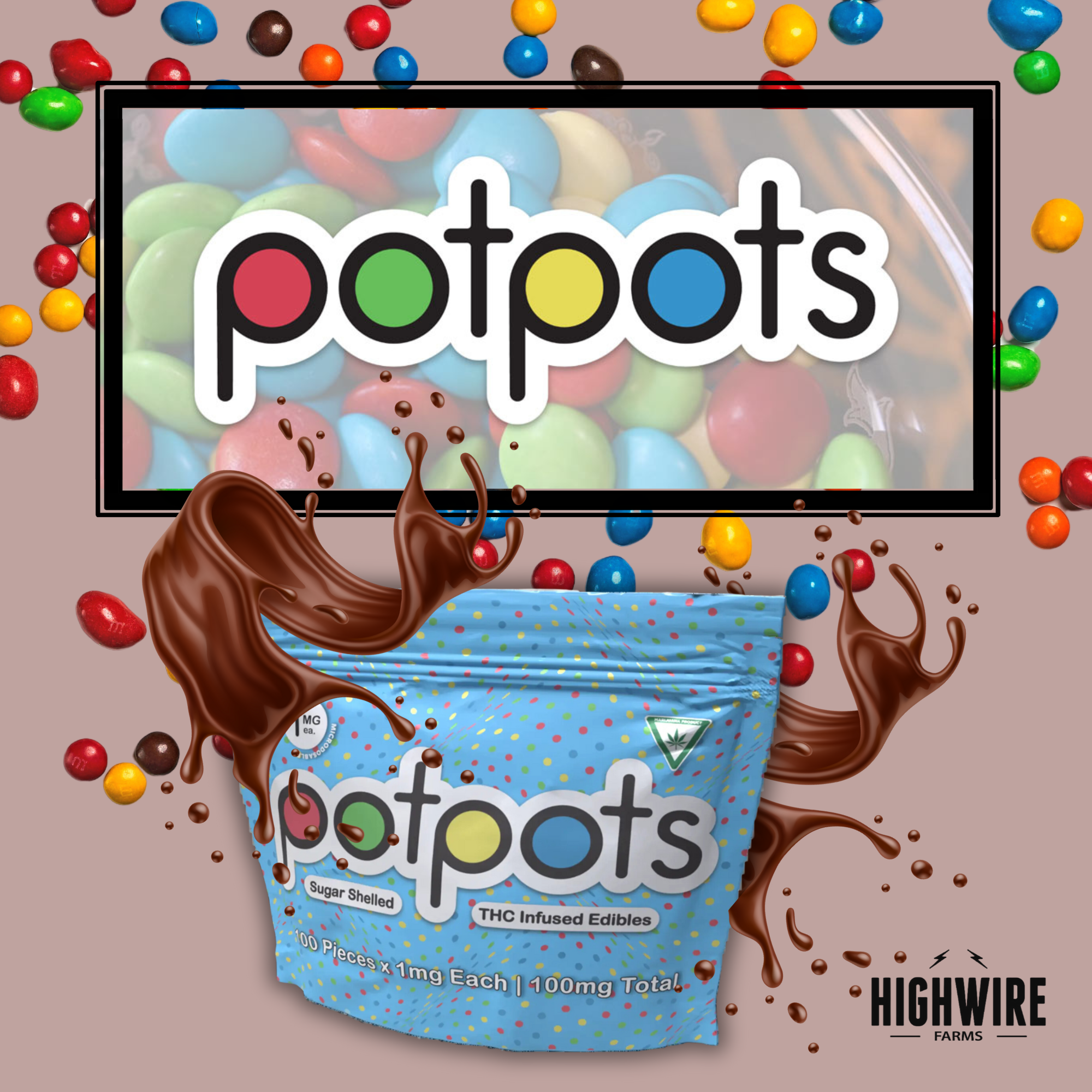 Photograph of product: Lion Labs Potpots Milk Chocolate 100mg