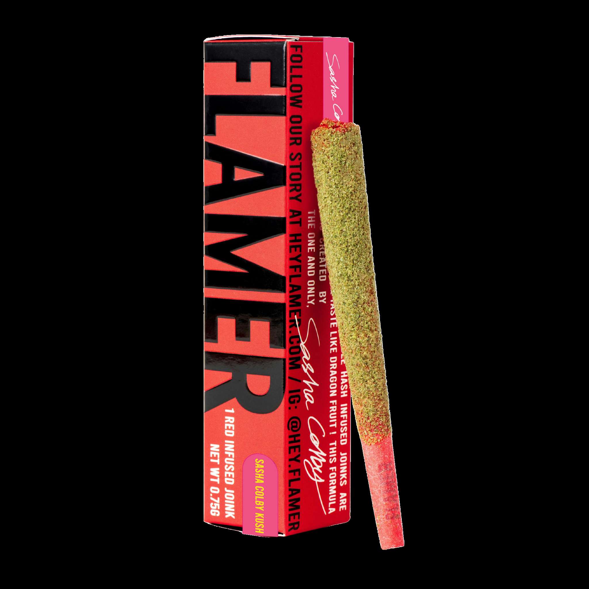 Photograph of product: Flamer - Sasha Colby Kush - Infused Pre-Roll