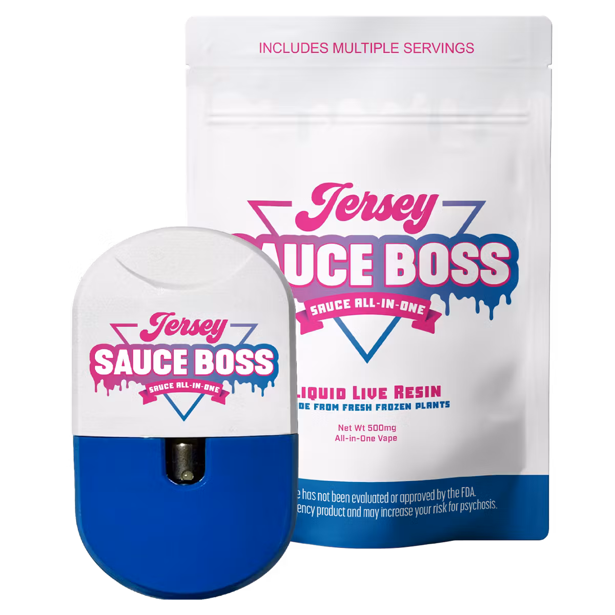 Photograph of product: Jersey Sauce Boss | Live Resin Sauce Disposable XL | Grape Giza | 1g