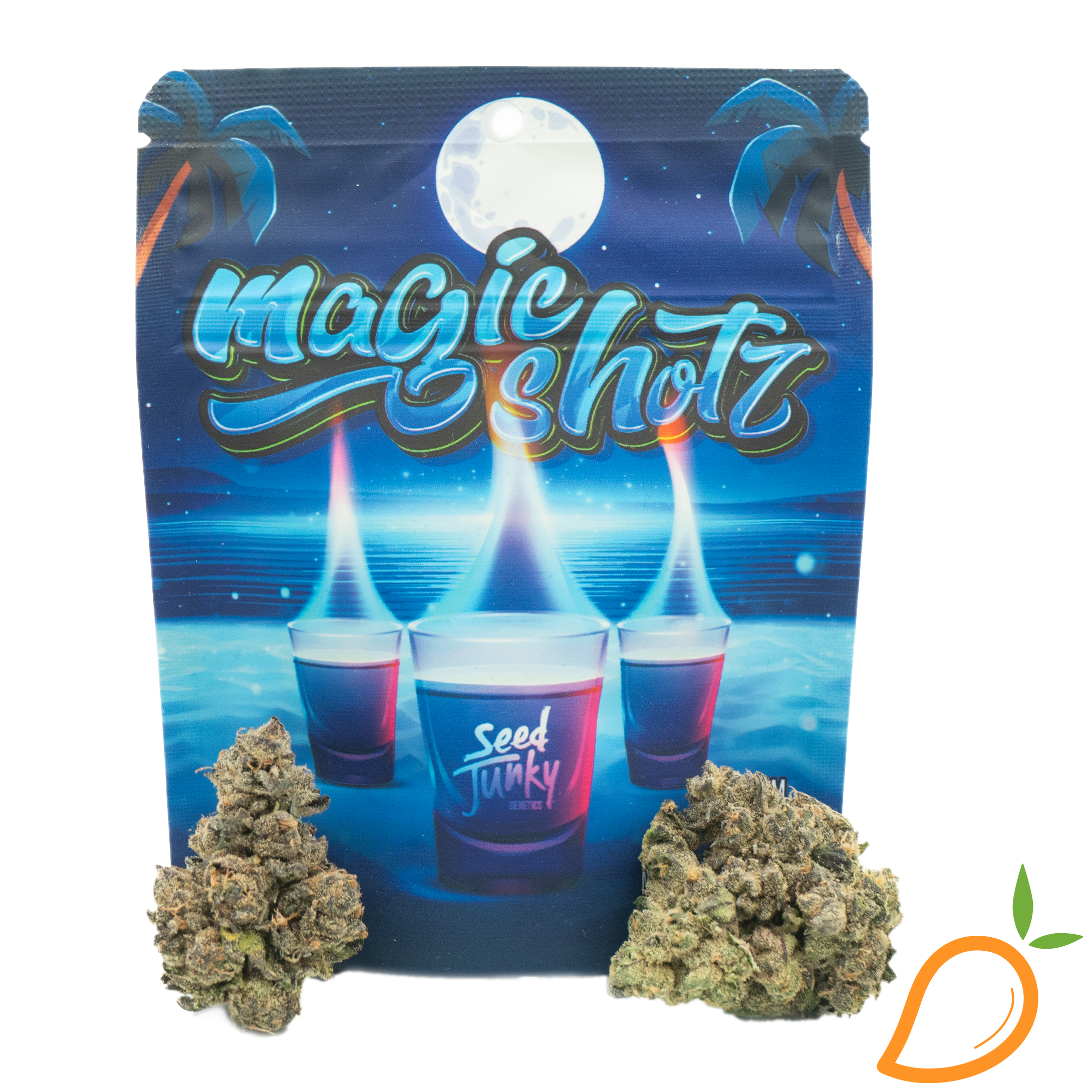Photograph of product: 3.5g Magic Shotz Prepackaged Flower Seed Junky