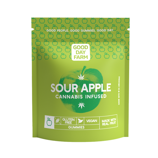 Photograph of product: GDF: Gummies | Sour Apple | 200mg | 10pk